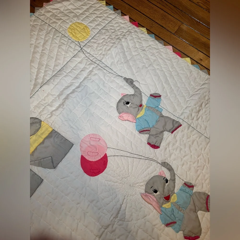Elephant Themed Quilted Blanket
